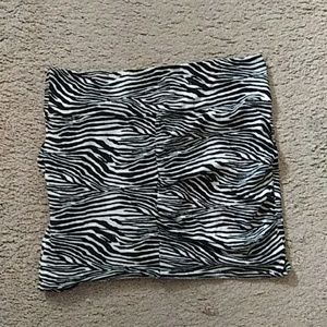 Zebra mini skirt